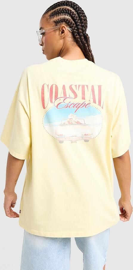 Levis LEVI'S Coast T-Shirt Geel- Dames Geel