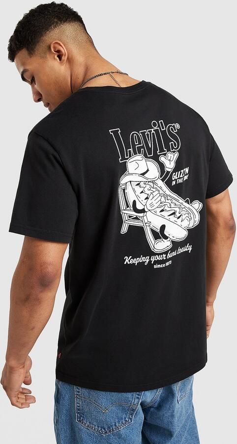 Levis LEVI'S Hotdog T-Shirt Zwart- Heren Zwart - Foto 3