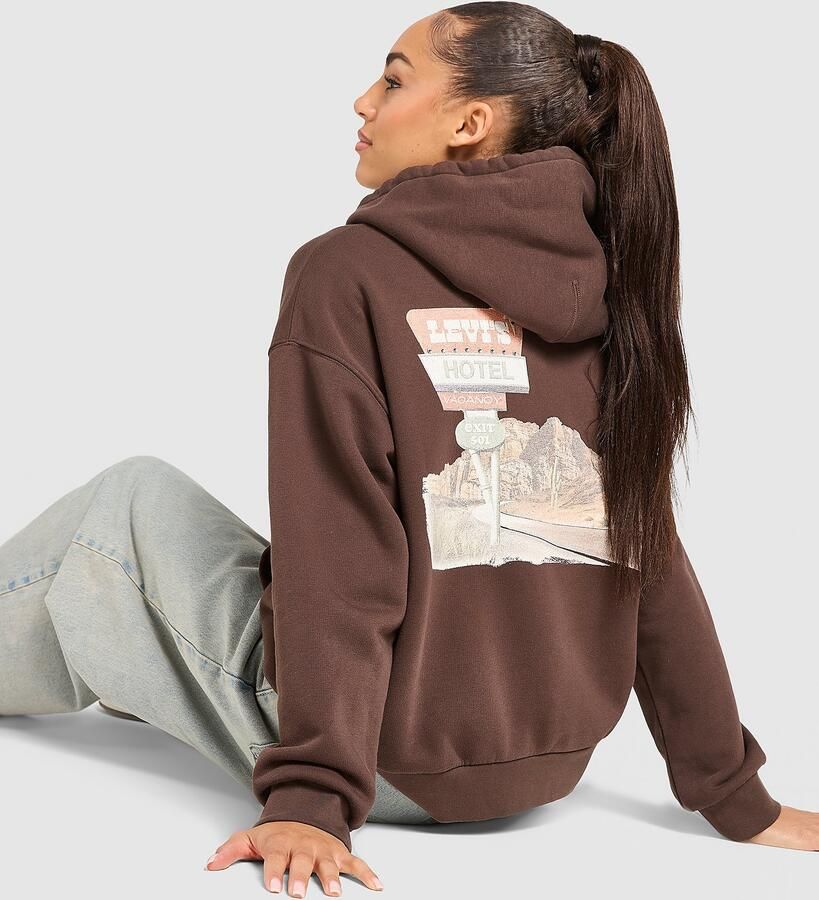Levis LEVI'S Hotel Hoodie Bruin- Dames Bruin