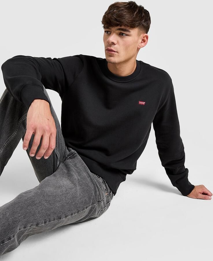 Levi's Klassiek Katoenen Sweatshirt met Ronde Hals Black Heren - Foto 3