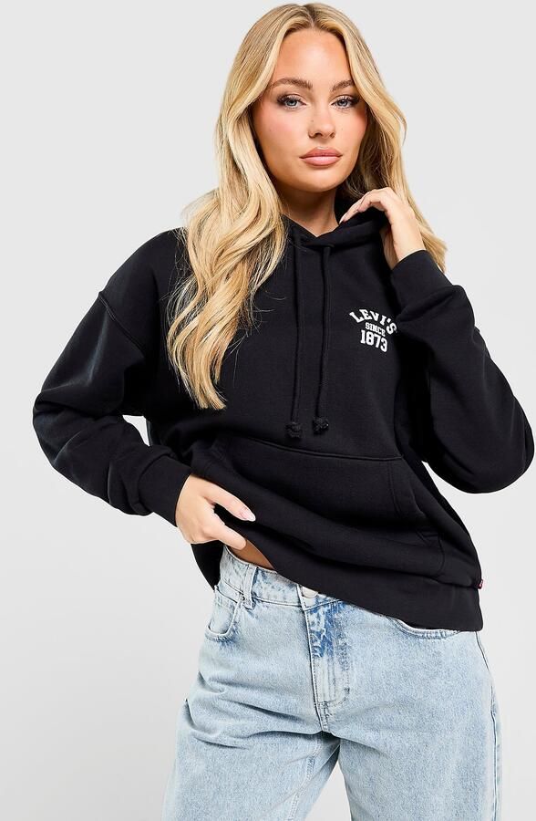 Levis LEVI'S Sport Logo Hoodie Zwart- Dames Zwart
