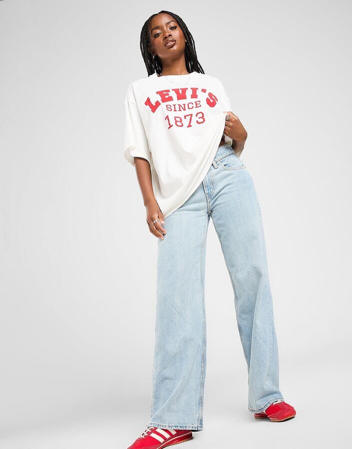 Levis LEVI'S Sport Logo T-Shirt Wit- Dames Wit