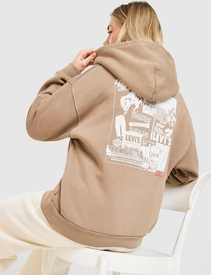 Levis LEVI'S Western Hoodie Bruin- Dames Bruin
