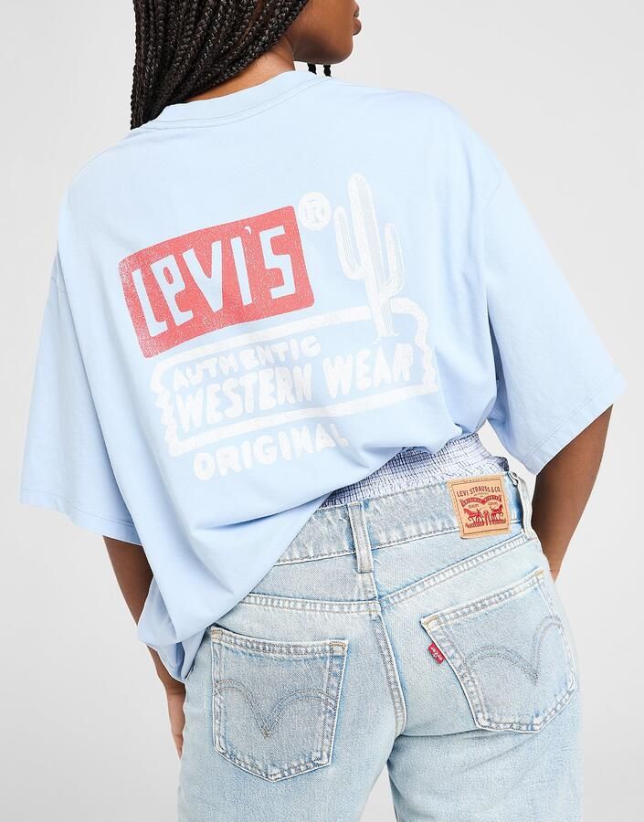 Levis LEVI'S Western T-Shirt Blauw- Dames Blauw