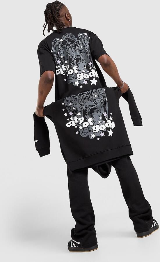 Lorenzo City T-Shirt Zwart- Heren Zwart