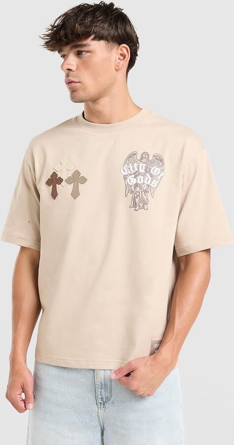 Lorenzo Empire T-Shirt Beige- Heren Beige
