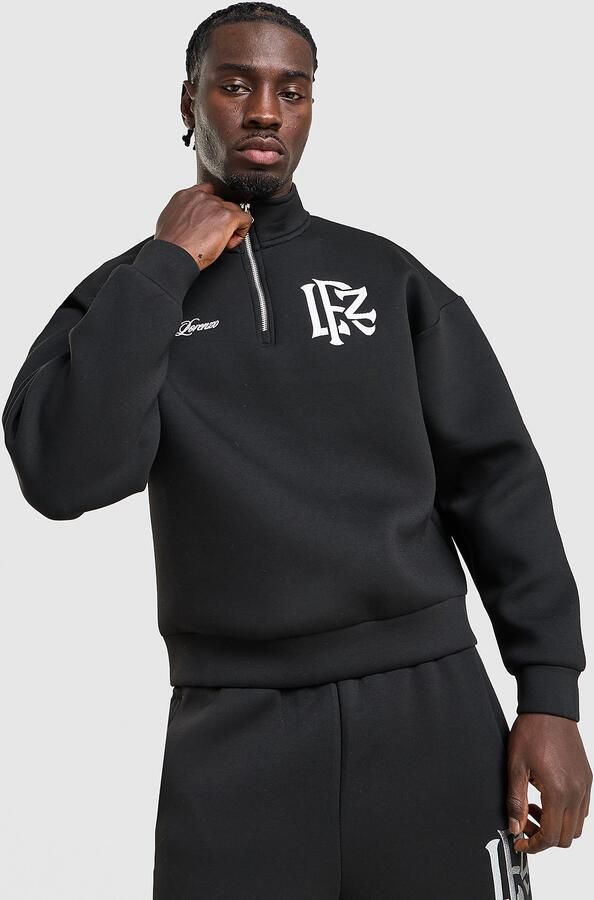 Lorenzo Origin 1 4 Zip Sweatshirt Zwart- Heren Zwart