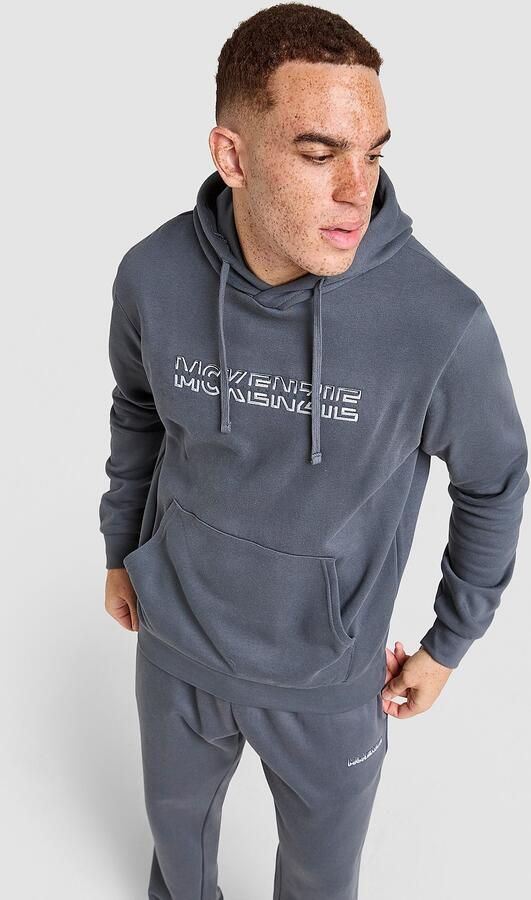 McKenzie Dual Logo Overhead Hoodie Grijs- Heren Grijs