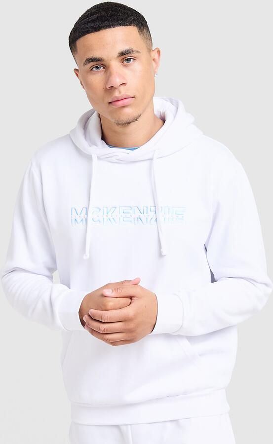 McKenzie Dual Logo Overhead Hoodie Wit- Heren Wit
