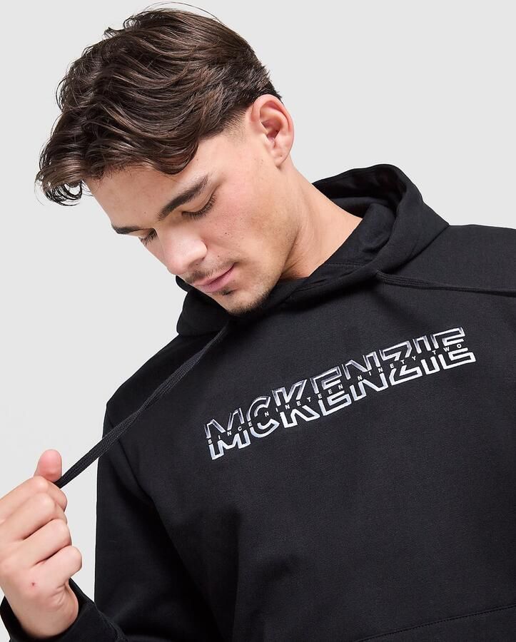 McKenzie Dual Logo Overhead Hoodie Zwart- Heren Zwart
