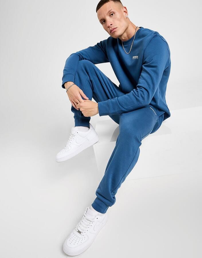 McKenzie Essential Crew Tracksuit Blauw- Heren Blauw