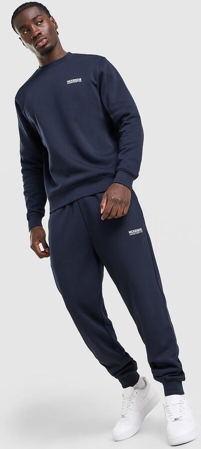 McKenzie Essential Crew Tracksuit Blauw- Heren Blauw