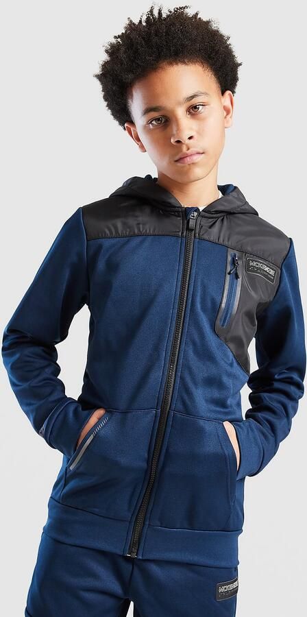 McKenzie Nitro Poly Full Zip Hoodie Junior Blauw