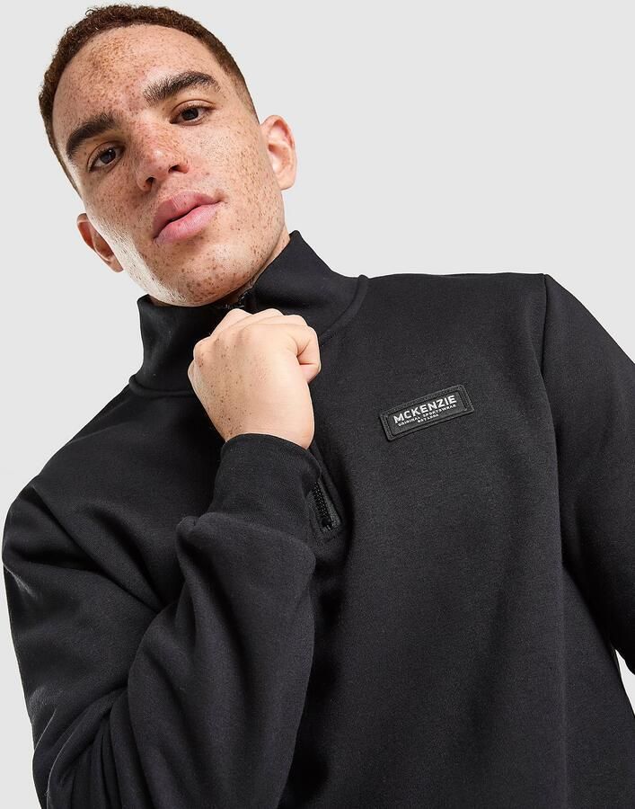 McKenzie Rocco 1 4 Zip Track Top Zwart- Heren Zwart
