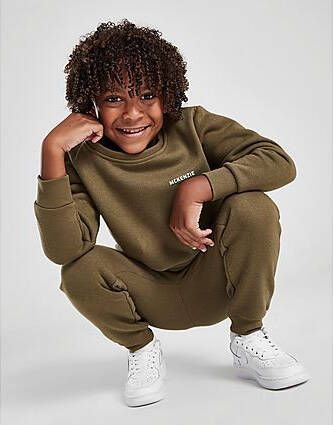 McKenzie Mini Essential Fleece Crew Tracksuit Children Green Kind