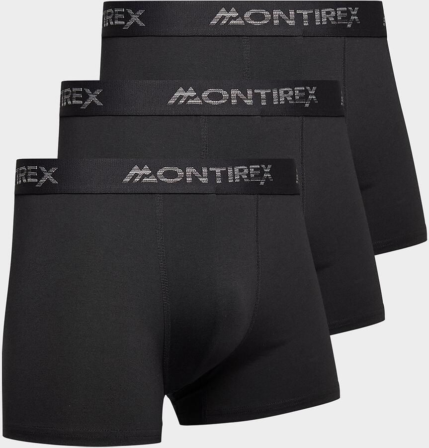 MONTIREX 3-Pack Boxers Zwart- Heren Zwart