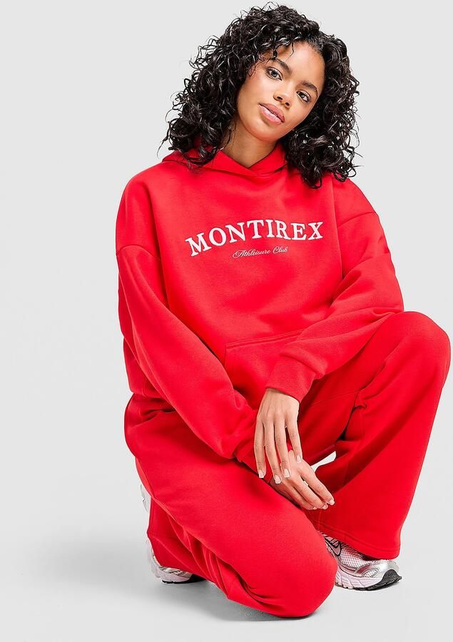 MONTIREX Athleisure Club Overhead Hoodie Rood- Dames Rood