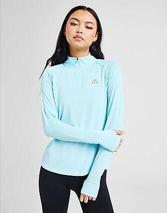 MONTIREX Breathe 1 4 Zip Top Blue- Dames Blue