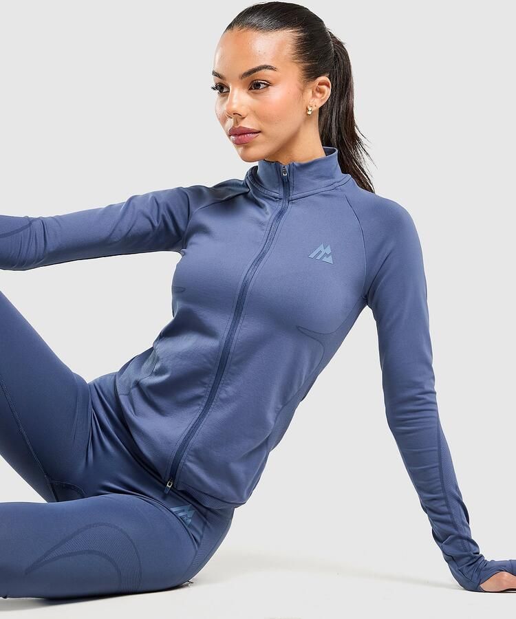 MONTIREX Evolve Seamless Full Zip Top Blauw- Dames Blauw