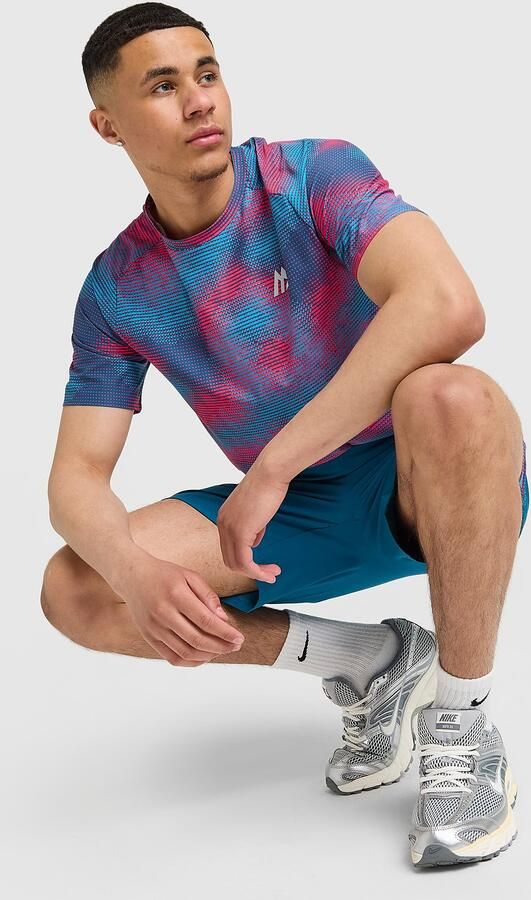 MONTIREX Haze All Over Print T-Shirt Blauw- Heren Blauw