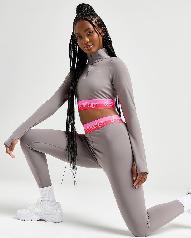 MONTIREX Icon Crop 1 4 Zip Top Grijs- Dames Grijs