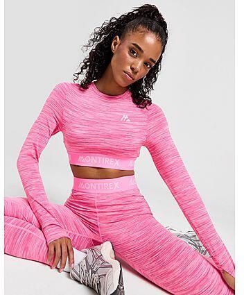 MONTIREX Icon Lite Long Sleeve Crop Top Roze- Dames Roze - Foto 2