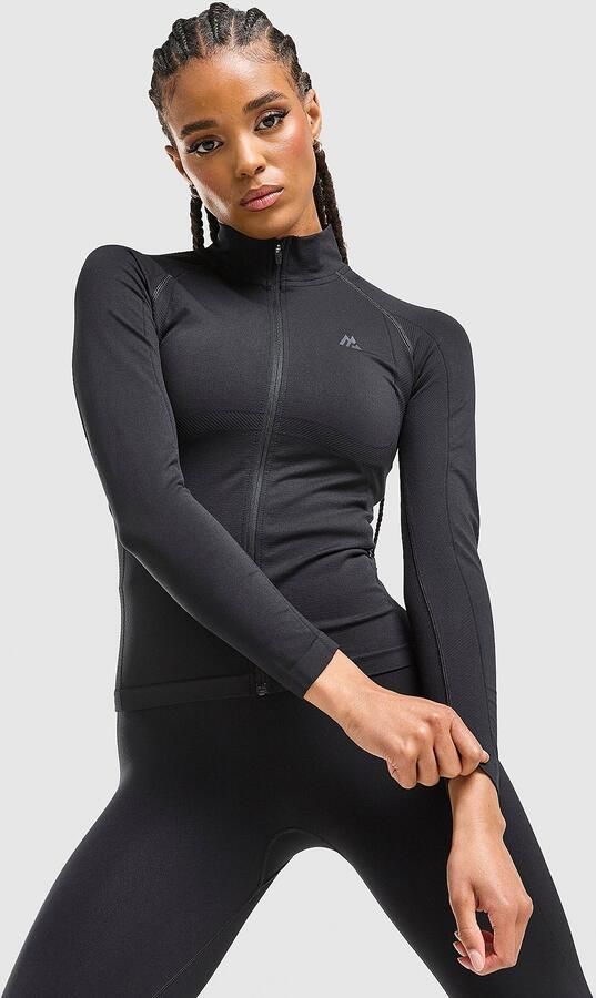MONTIREX Muse Seamless Full Zip Top Zwart- Dames Zwart