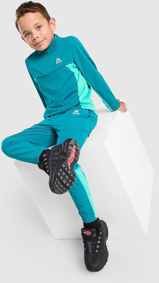 MONTIREX Peak 2.0 1 4 Zip Top Track Pants Set Children Groen