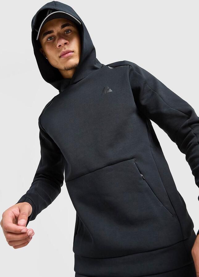MONTIREX Response Fleece Hoodie Zwart- Heren Zwart