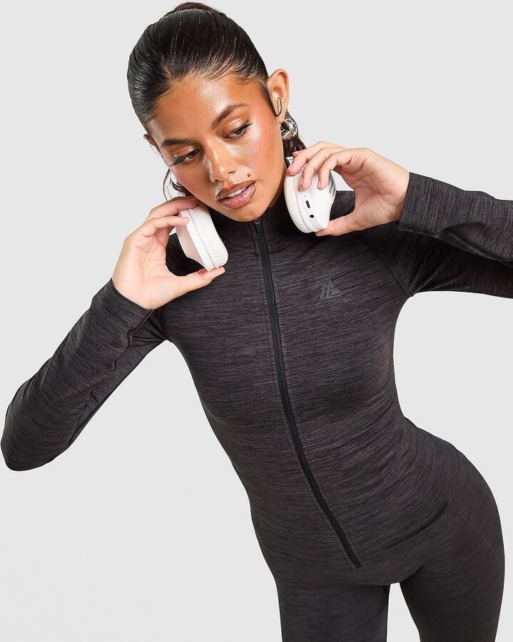 MONTIREX Trail Seamless Full Zip Top Zwart- Dames Zwart