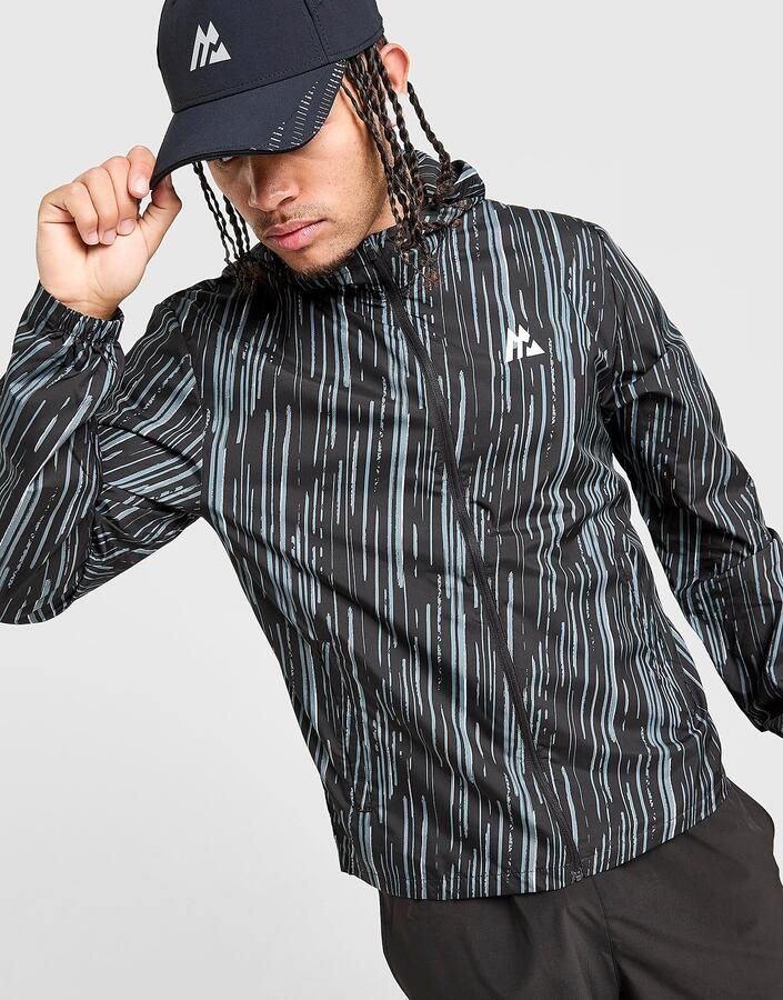 MONTIREX Vigour All Over Print Windbreaker Zwart- Heren Zwart