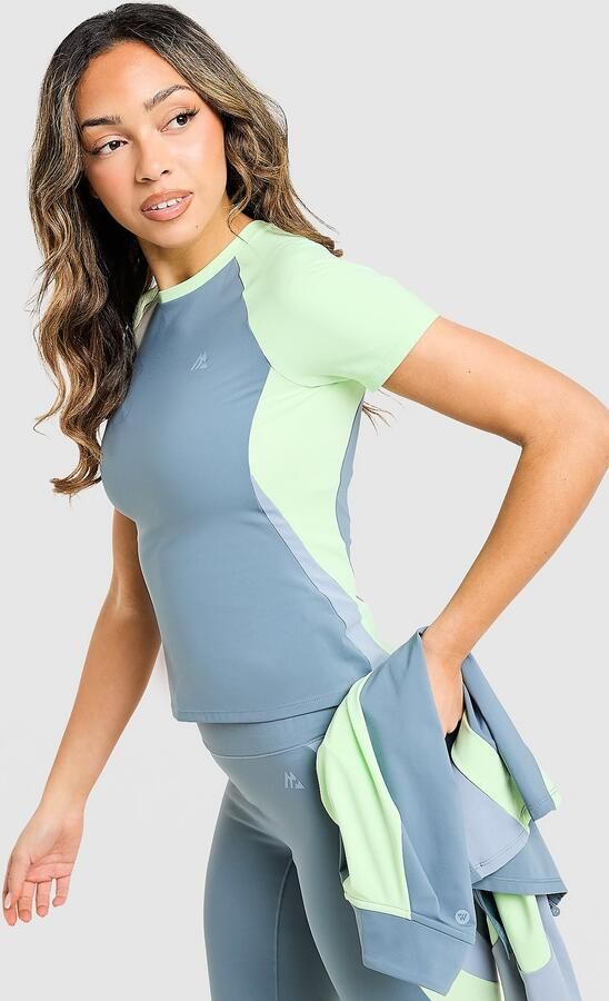 MONTIREX Vision Colour Block T-Shirt Grijs- Dames Grijs