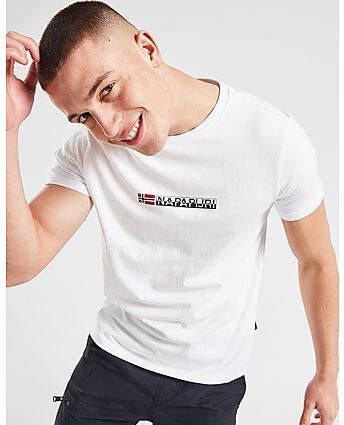 Napapijri Core Central Logo T-shirt Heren White- Heren