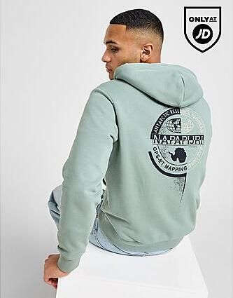Napapijri Back Graphic Bollo Overhead Hoodie Green- Heren Green