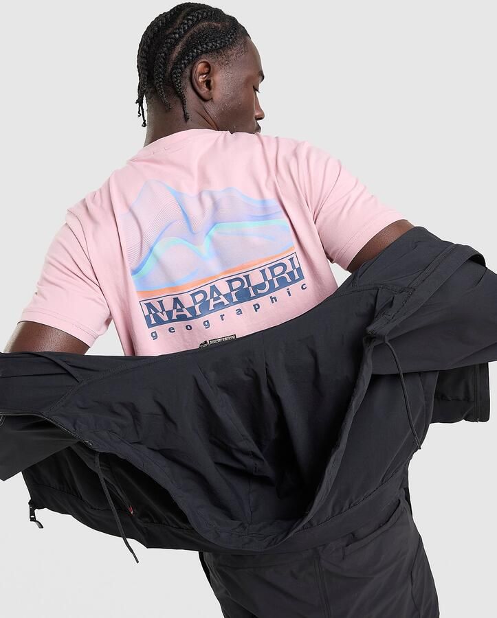 Napapijri Back Graphic T-Shirt Roze- Heren Roze