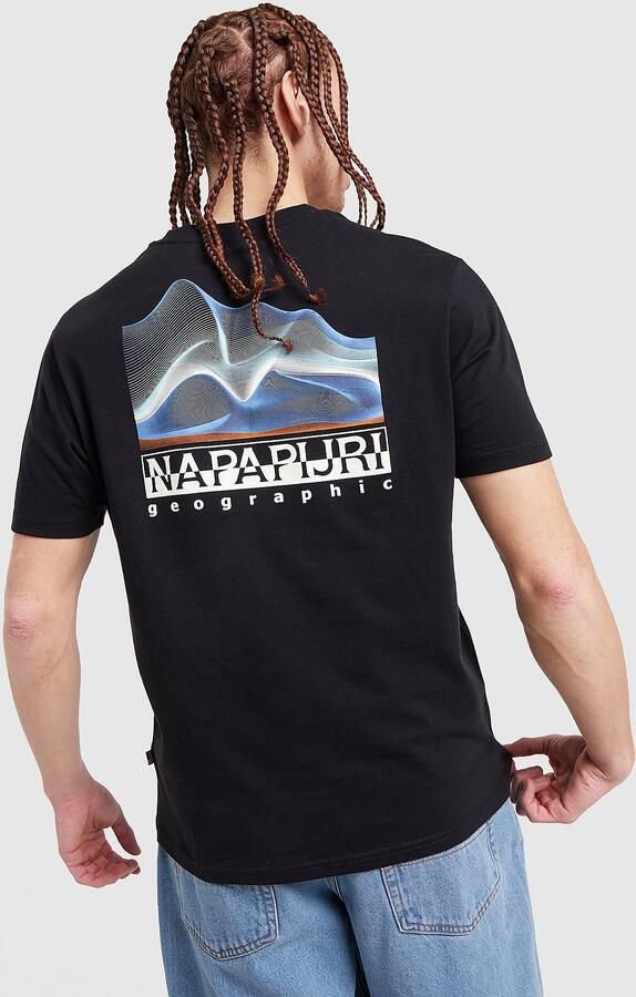 Napapijri Back Graphic T-Shirt Zwart- Heren Zwart