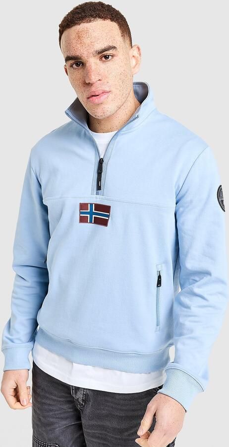 Napapijri Bastien 1 2 Zip Sweatshirt Bruin- Heren Bruin