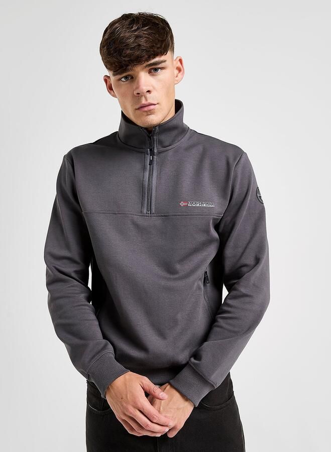 Napapijri Bastien 1 2 Zip Sweatshirt Grijs- Heren Grijs