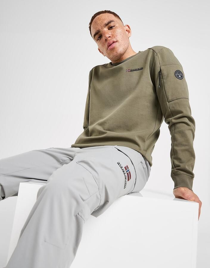 Napapijri Belk Crew Sweatshirt Olive- Heren Olive