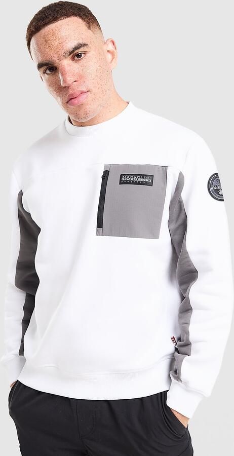 Napapijri Belk Crew Sweatshirt Wit- Heren Wit
