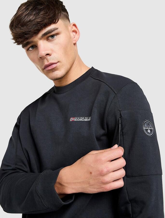 Napapijri Belk Crew Sweatshirt Zwart- Heren Zwart