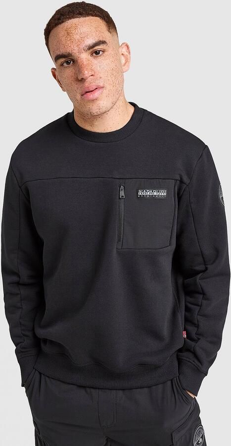 Napapijri Belk Crew Sweatshirt Zwart- Heren Zwart