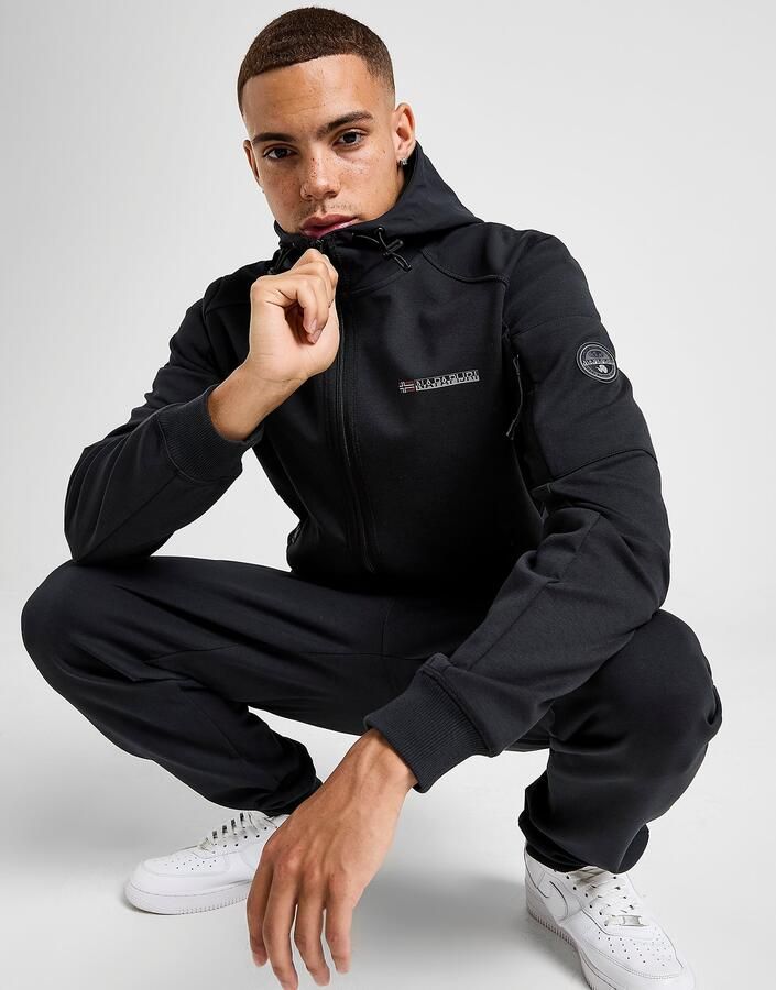 Napapijri Belk Full Zip Hoodie Zwart- Heren Zwart