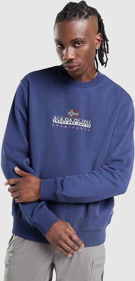 Napapijri Bory Crew Sweatshirt Blauw- Heren Blauw