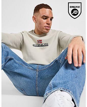 Napapijri Bory Crew Sweatshirt Bruin- Heren Bruin - Foto 2