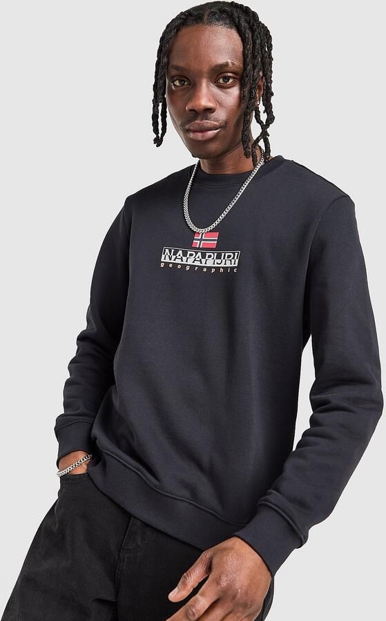 Napapijri Bory Crew Sweatshirt Zwart- Heren Zwart