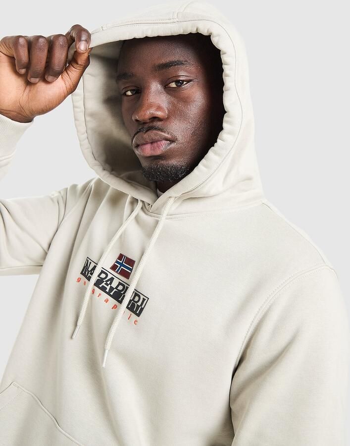 Napapijri Bory Logo Hoodie Beige- Heren Beige