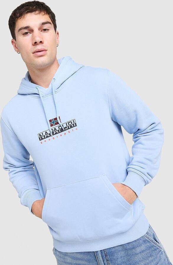 Napapijri Bory Logo Hoodie Blauw- Heren Blauw