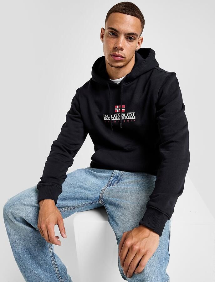 Napapijri Bory Overhead Hoodie Zwart- Heren Zwart