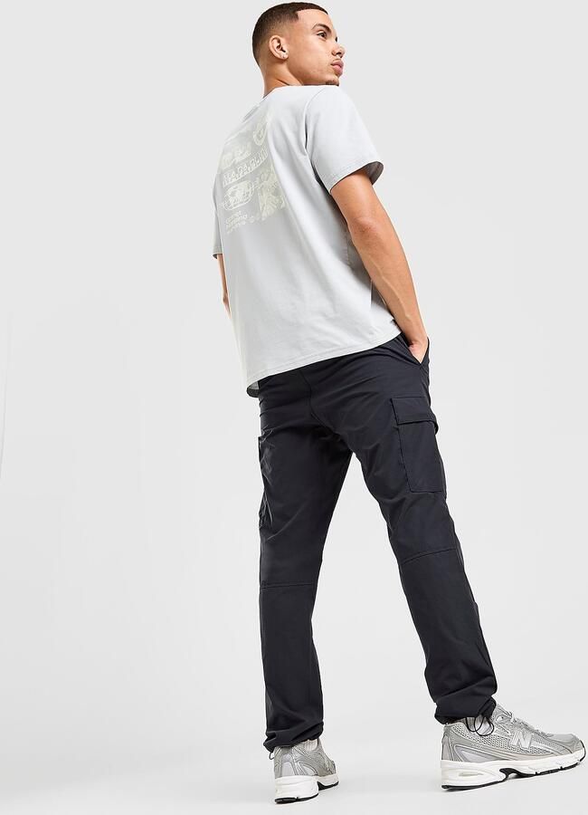 Napapijri Grid Back T-Shirt Grijs- Heren Grijs